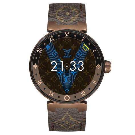 tambour horizon monogram brown 42 my lv tambour price|tambour horizon led watch.